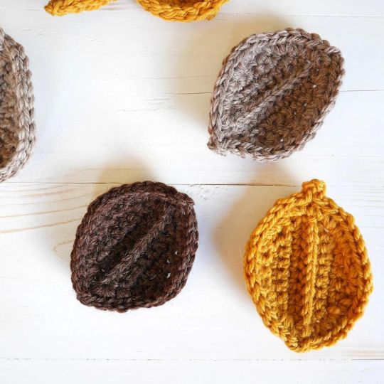 Autumn Crochet Leaves