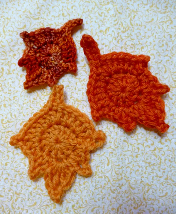 Crochet Autumn Leaves