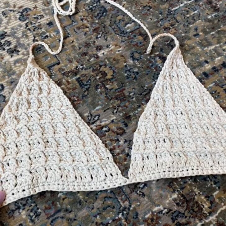 Crochet Waffle Bikini Top