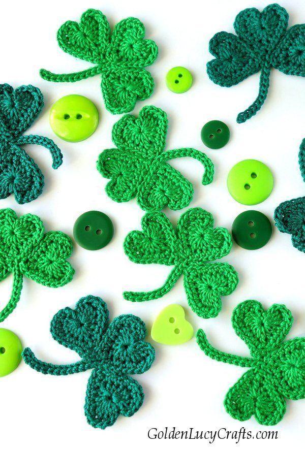 Shamrock Crochet Appliques