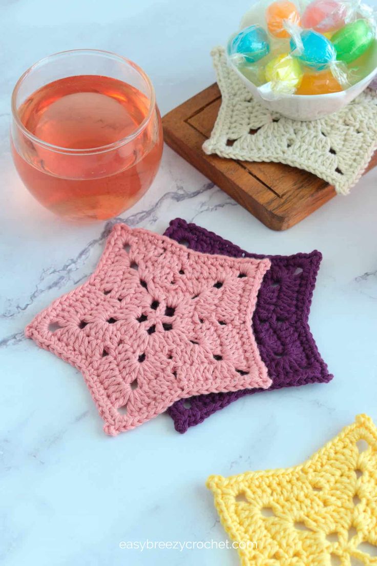 Star Crochet Coasters