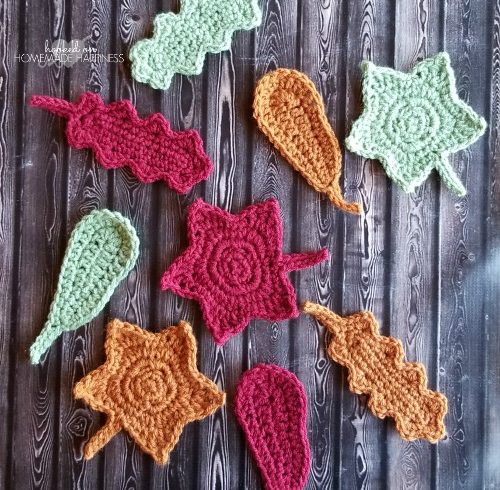 Three Autumn Leaves Crochet