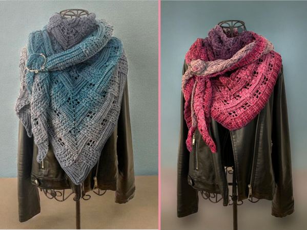 6-in-1 Pattern set Triangular Scarfs, Shawls and Loops Rhea and Merope