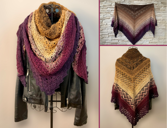 Crochet Pattern Triangular Scarf Rhytia