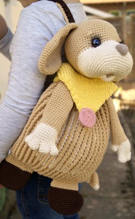 Crochet pattern Backpack Puppy