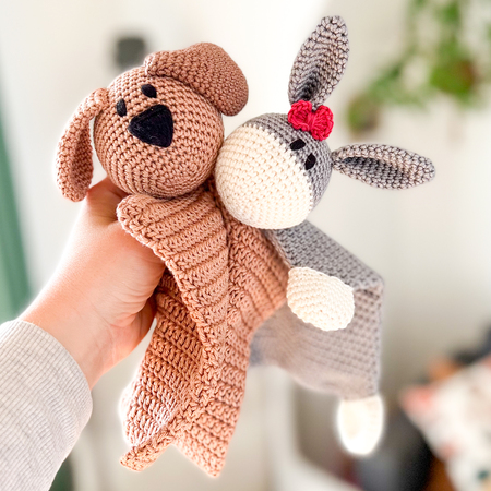 Crochet Pattern Bundle Baby Comforter Dog & Donkey