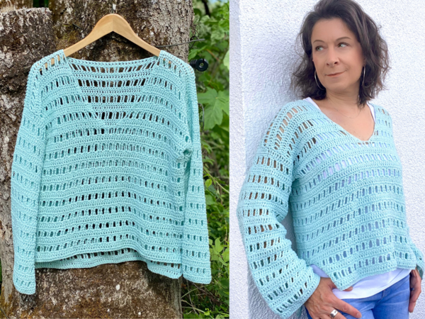 Crochet Pattern "Ice Blue Sweater"