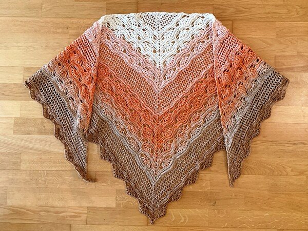 Crochet Pattern Triangular Scarf Briseis