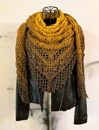 Crochet Pattern Triangular Scarf Chaldene