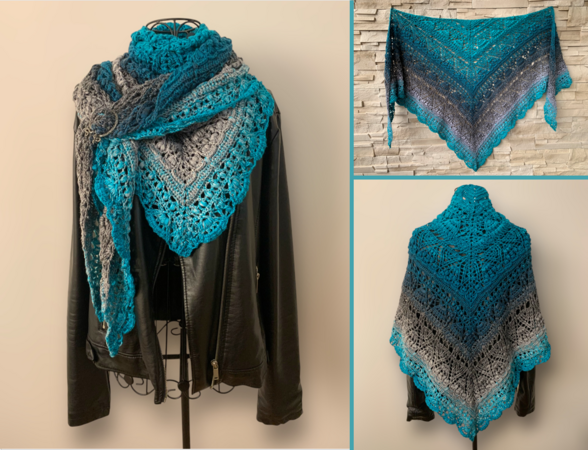 Crochet Pattern Triangular Scarf Kyria