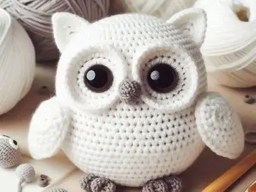 Crochet White Owl Amigurumi Idea