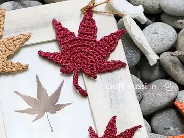 Japanese Crochet Maple Leaf