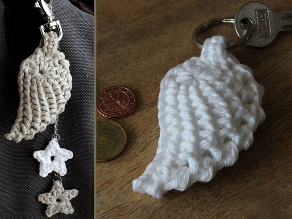 Keychain Bag Pendant Wings - Crochet Pattern