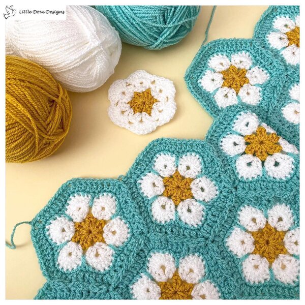 African Flower Blanket by Little Dove Crochet