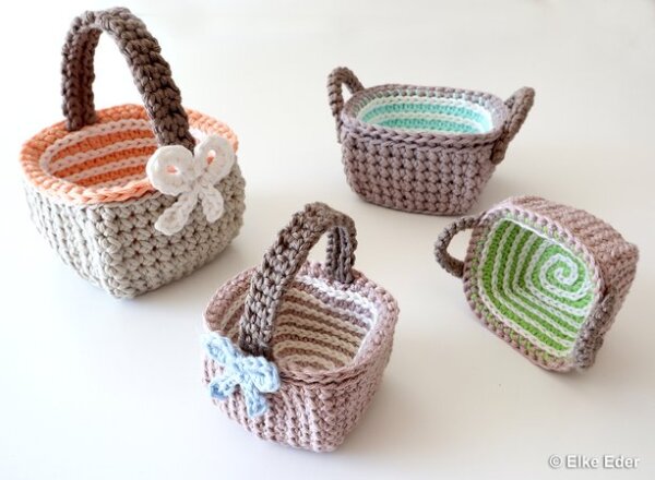 Basket, Utensilo Spirelli - Crochet Pattern