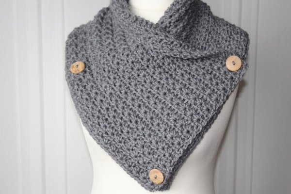 Crochet pattern shawl collar with stars