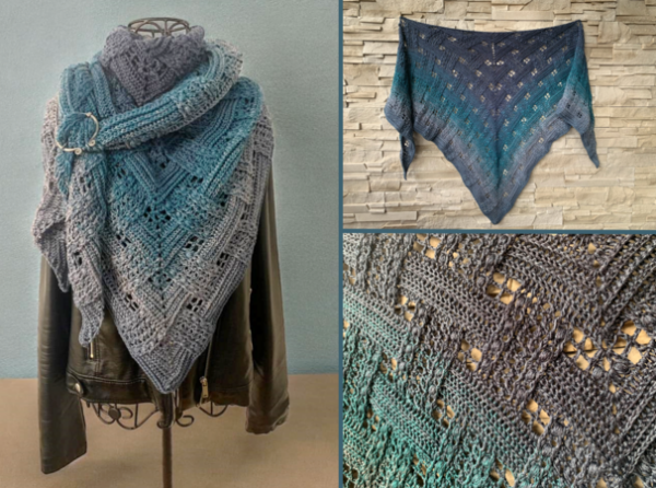 Crochet Pattern Triangular Scarf, Loop, Shawl Rhea