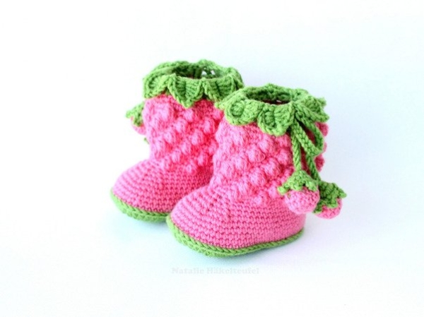 Warm baby boots Raspberry