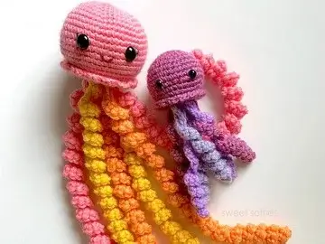 Mommy & Baby Jellyfish Amigurumi Crochet Pattern