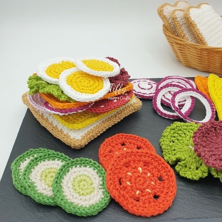 Sandwich Play Set Amigurumi Crochet Play Food Pattern PDF