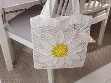 Bag Shopper market tote bag Large Flower