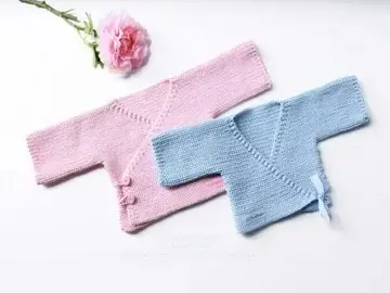 Cardigan for babies in knitted look (2 var.) Size: 0 m. - 2 y.