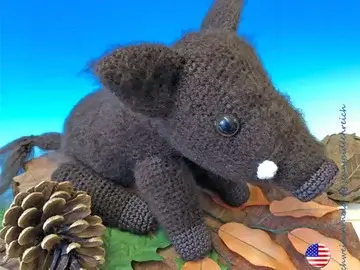Crochet Pattern wild boar Arnold