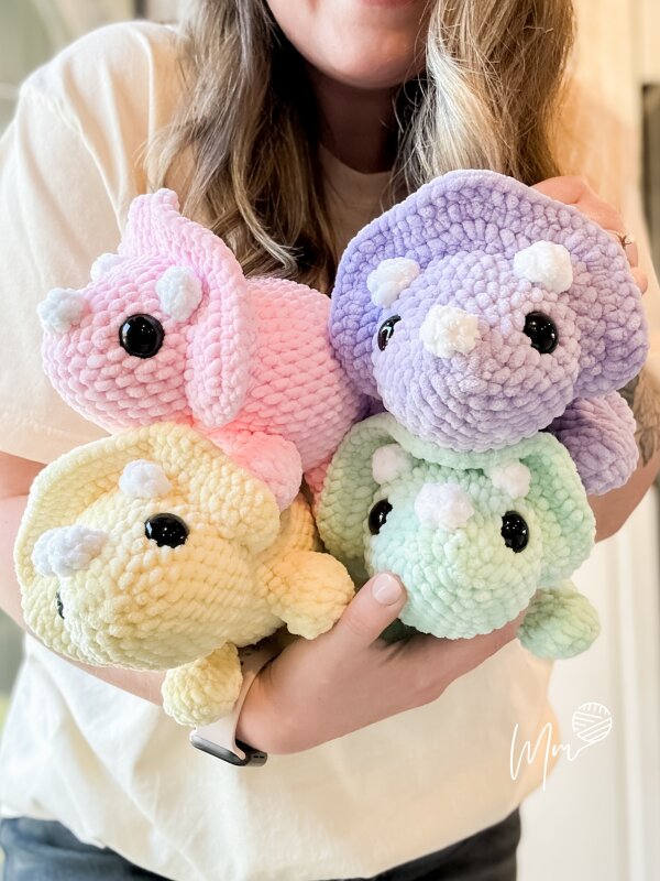 Gilly the Triceratops Crochet Pattern