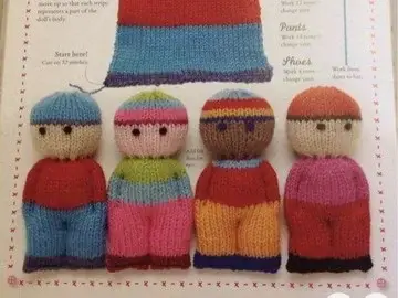 Soft Dolls Knitted with Two Needles Step by Step
