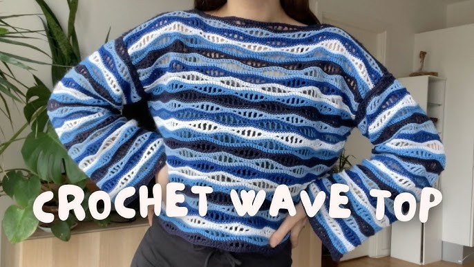 WAVE STITCH CROCHET TOP