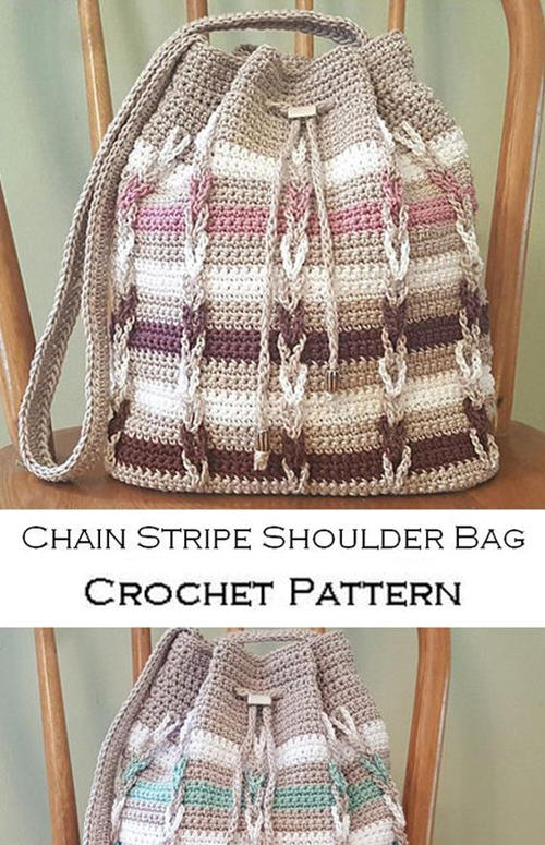 Chain Stripe Shoulder Bag - Crochet Pattern