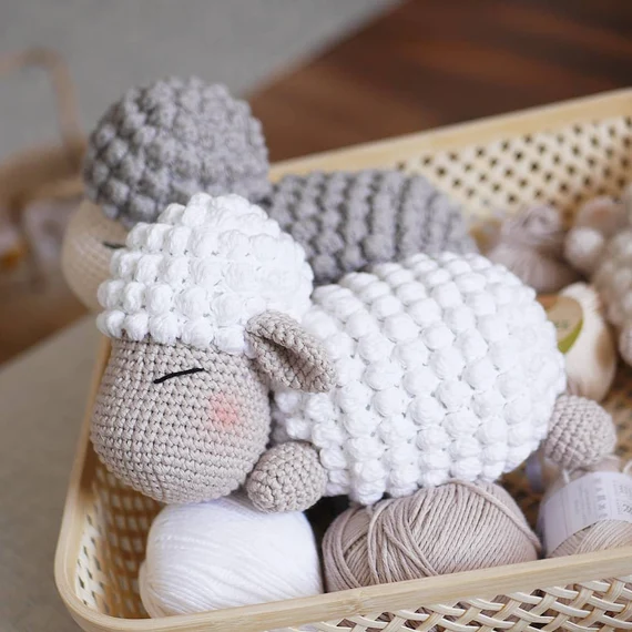 Frieda Lamb Crochet Pattern: Music Box Amigurumi