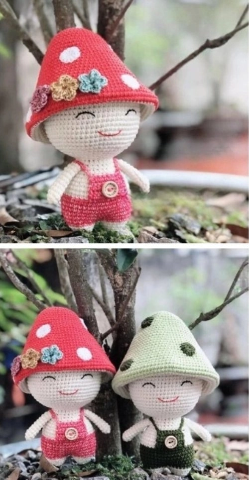 Mushroom Doll Free Pattern + Video