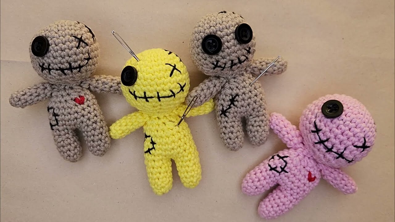 Voodoo Doll Amigurumi Crochet Pattern Keychain