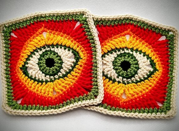 Vintage Granny Eye Crochet Square Pattern