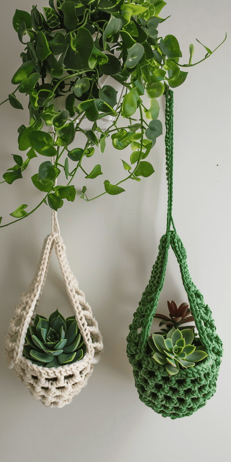 Brunaticality Crochet Hanging Plant Basket Pattern