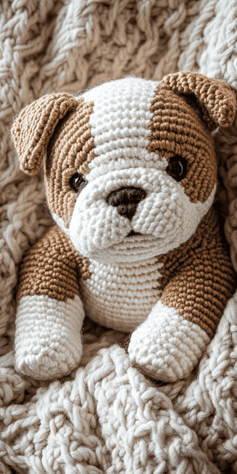 Adorable English Bulldog Puppy Crochet Pattern