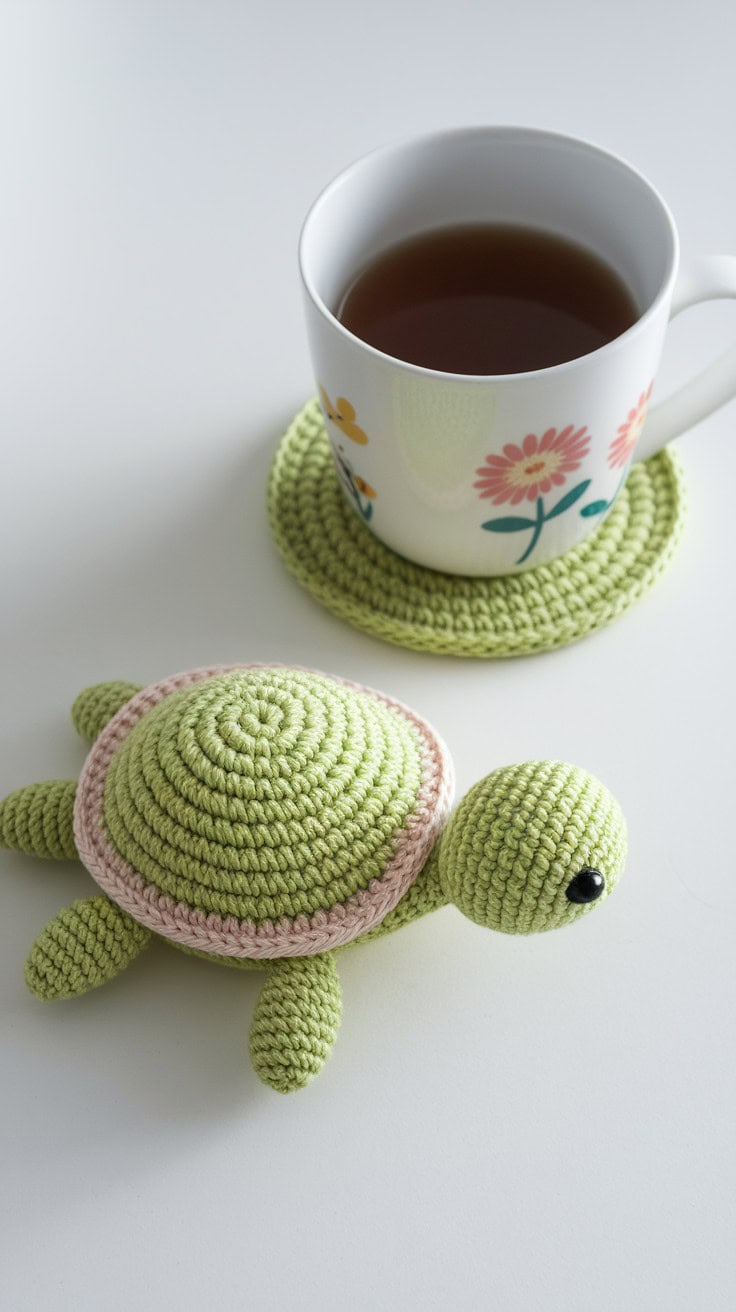 Adorable Turtle Coaster Crochet Pattern