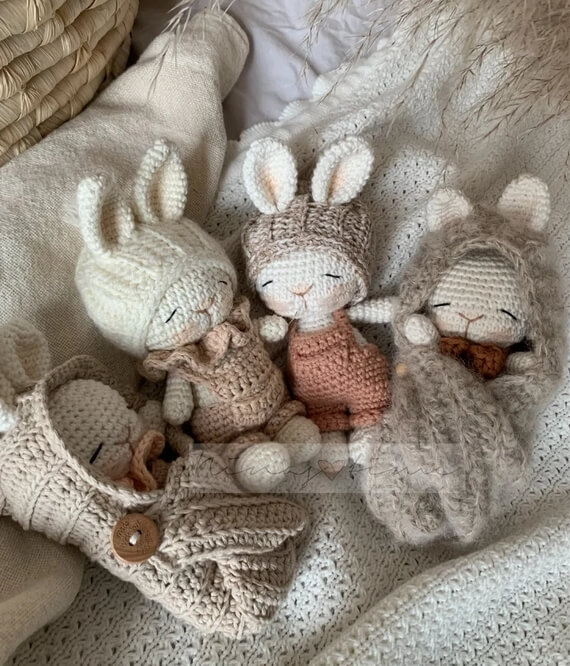 Amigurumi Baby Bunny Crochet Pattern in English German
