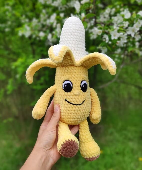 Amigurumi Crochet Banana with Play-Food Pattern