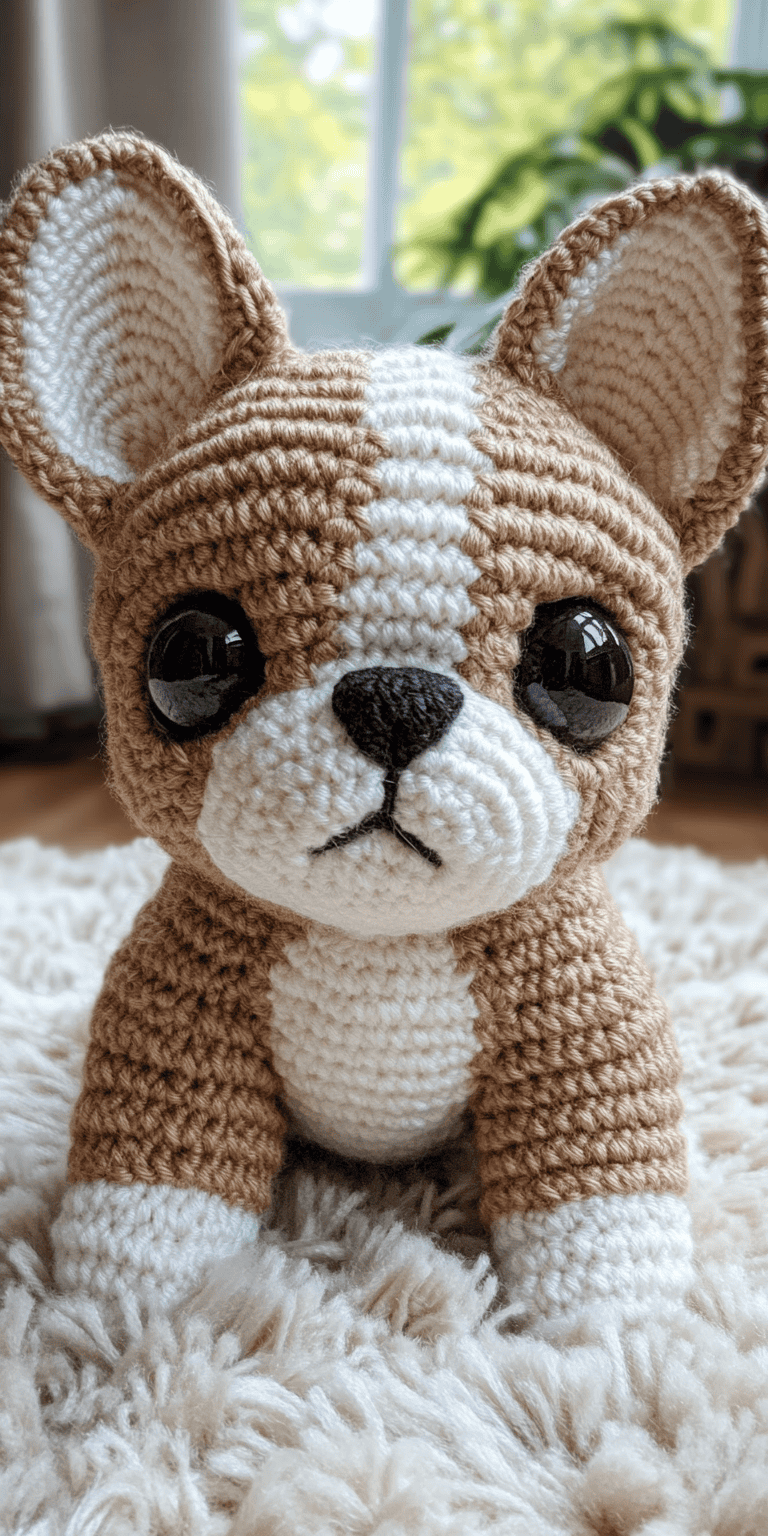 Amigurumi French Bulldog Puppy Crochet Guide