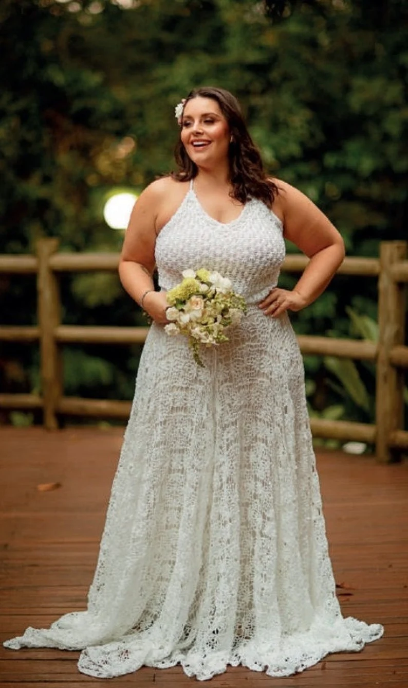 Bridal Maxi Dress Crochet Pattern with Extras