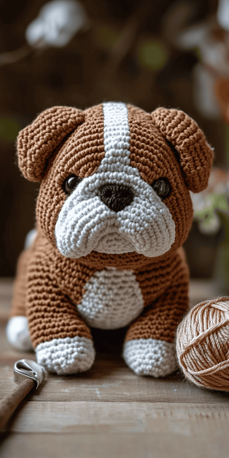 Bulldog Amigurumi Crochet Pattern Instant PDF