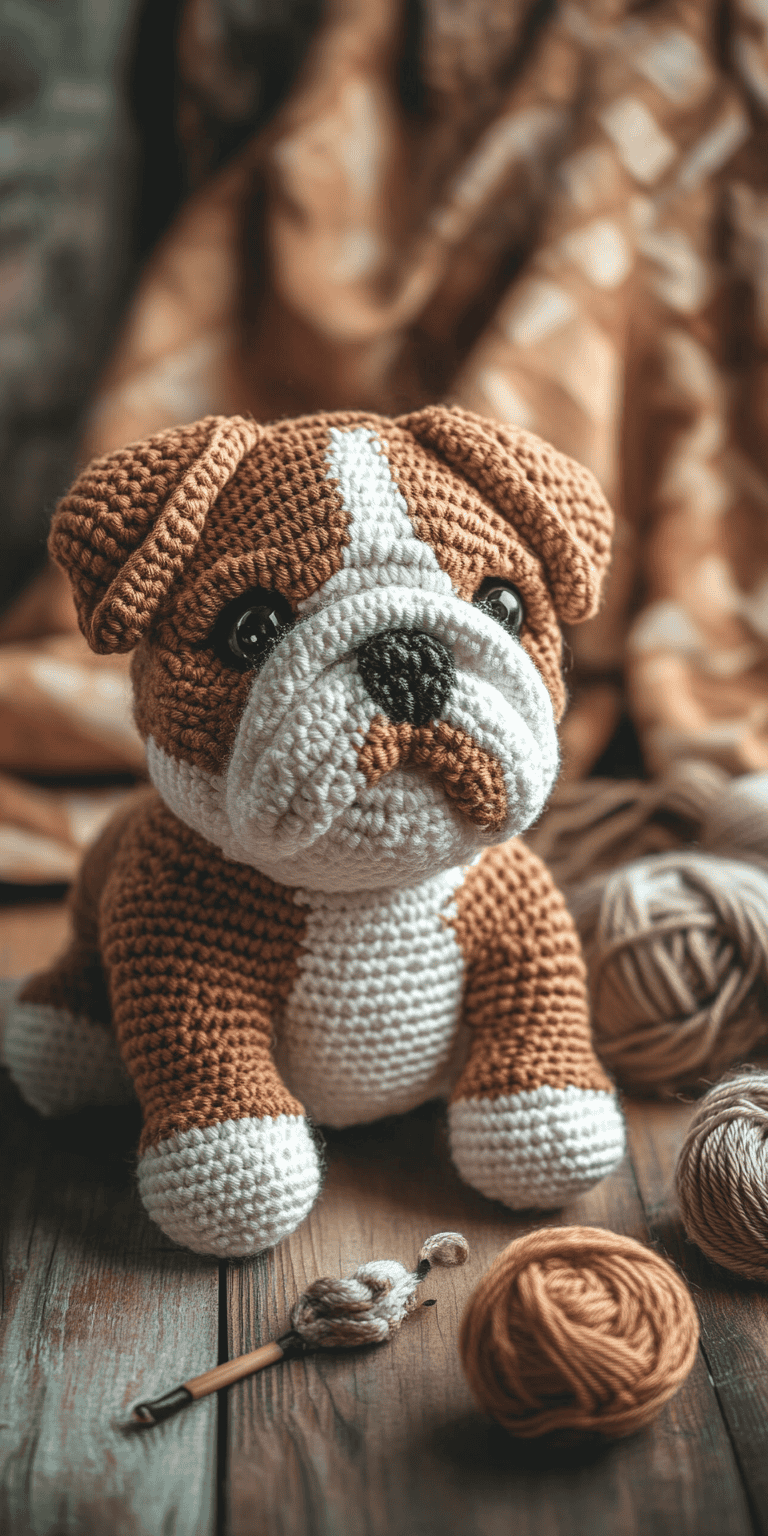Bulldog Amigurumi Crochet Pattern PDF