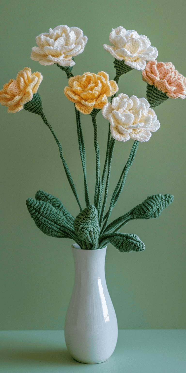 Carnation & Eucalyptus Crochet Pattern by Lily’s Lyric