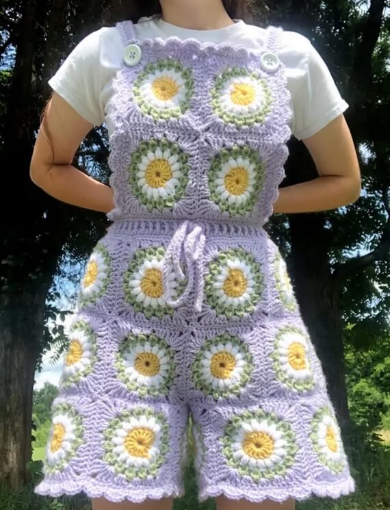 Charming Crochet Floweralls PDF Pattern