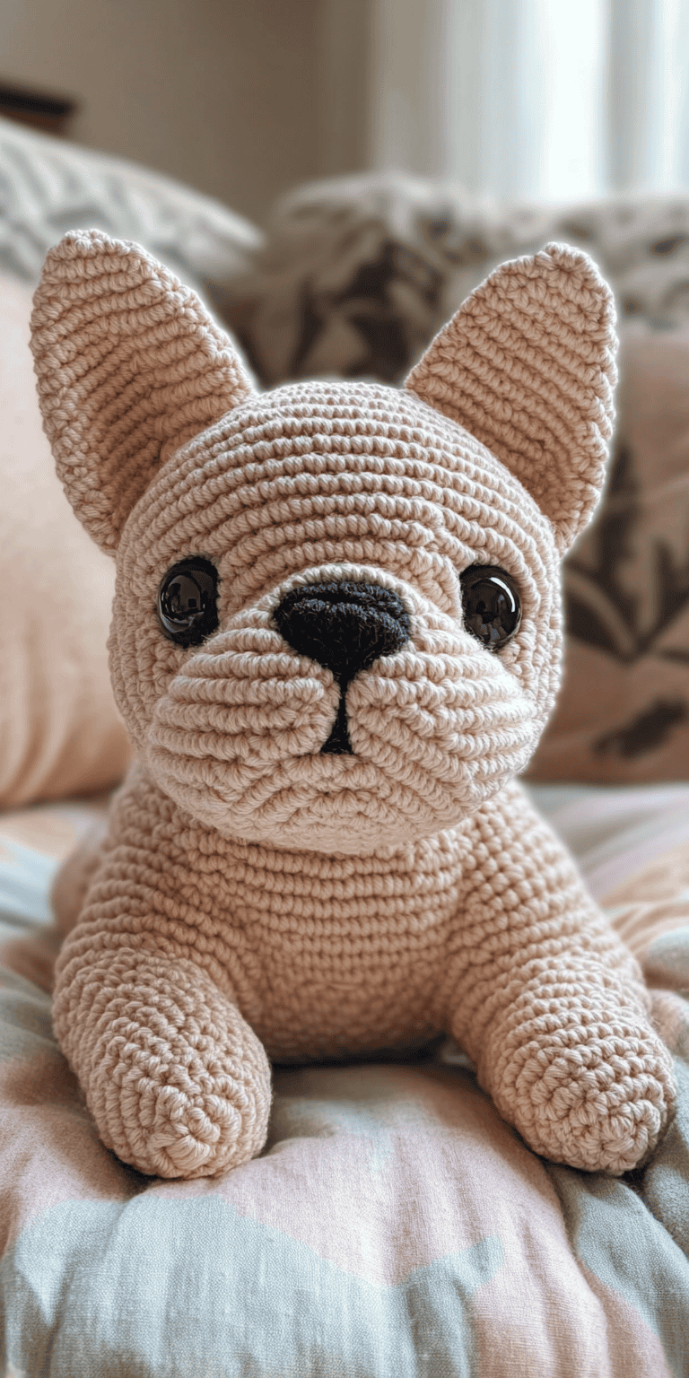 Charming French Bulldog Crochet Pattern Amigurumi