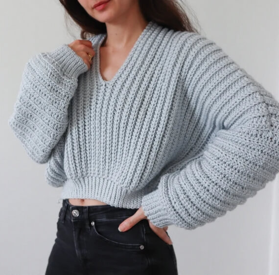 Cozy Super Slouchy Crocheted Sweater Pattern for All Sizes
