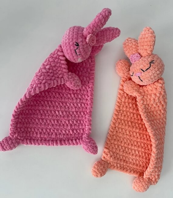 Crochet Bunny Lovey Blanket Amigurumi Pattern