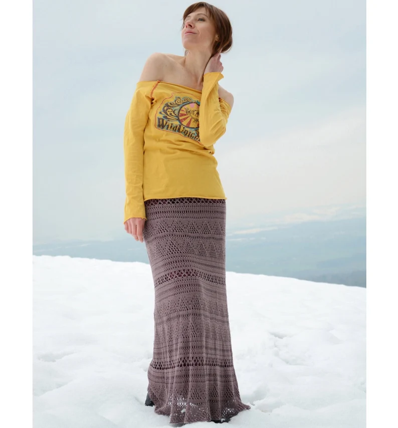 Crochet Maxi Skirt Pattern: XS-XL Sizes